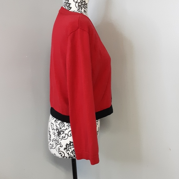 Chadwicks of Boston Open Front Cropped Cardigan - Picture 5 of 11